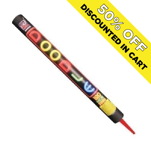 Neon Doodle Candle